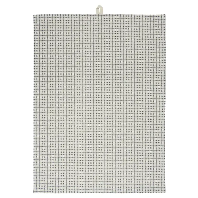 Ib Laursen / Bavlněná utěrka Grey Square 50 x 70 cm