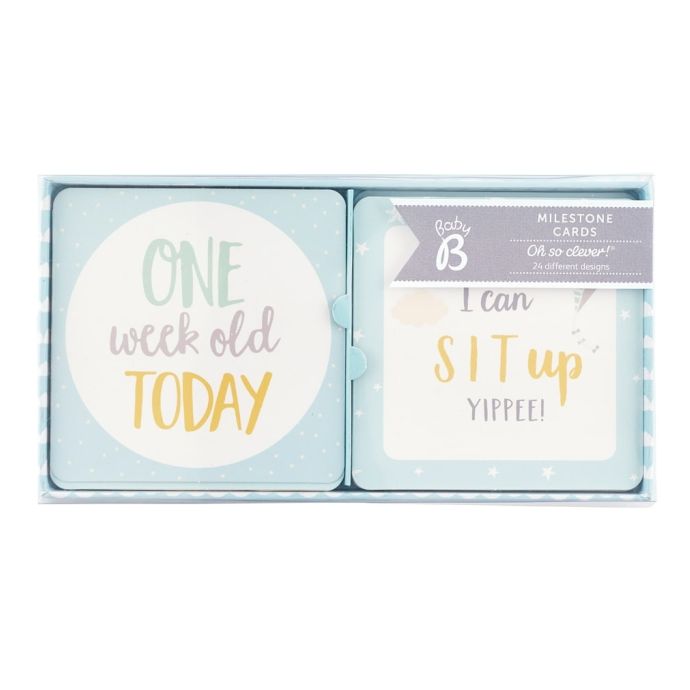Busy B / Kartičky s míľnikmi bábätka Blue - 24 ks