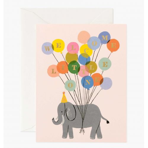 Rifle Paper Co. / Blahoželanie k narodeniu bábätka Welcome Elephant