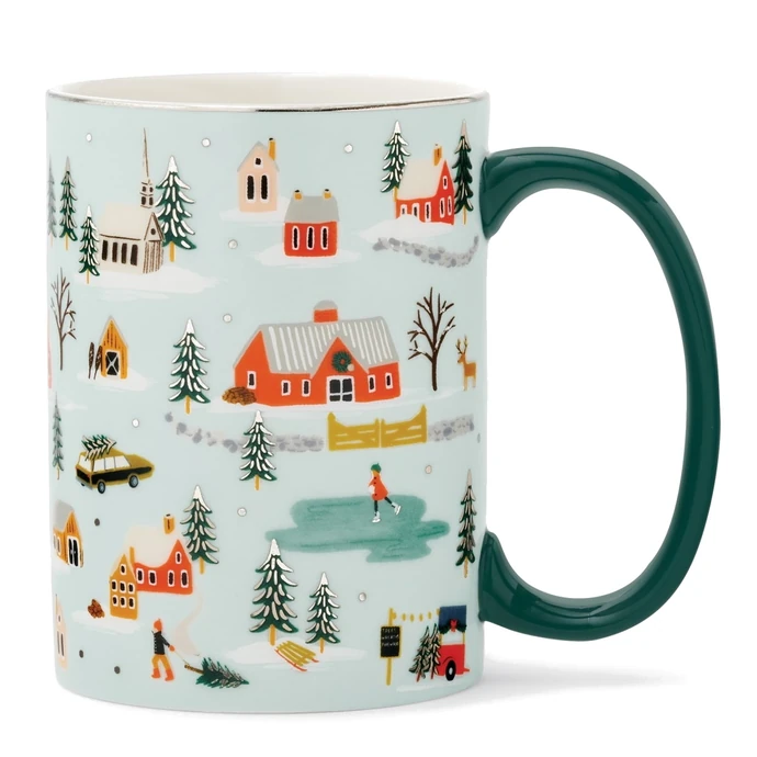 Rifle Paper Co. / Porcelánový hrnek Holiday Village 470 ml