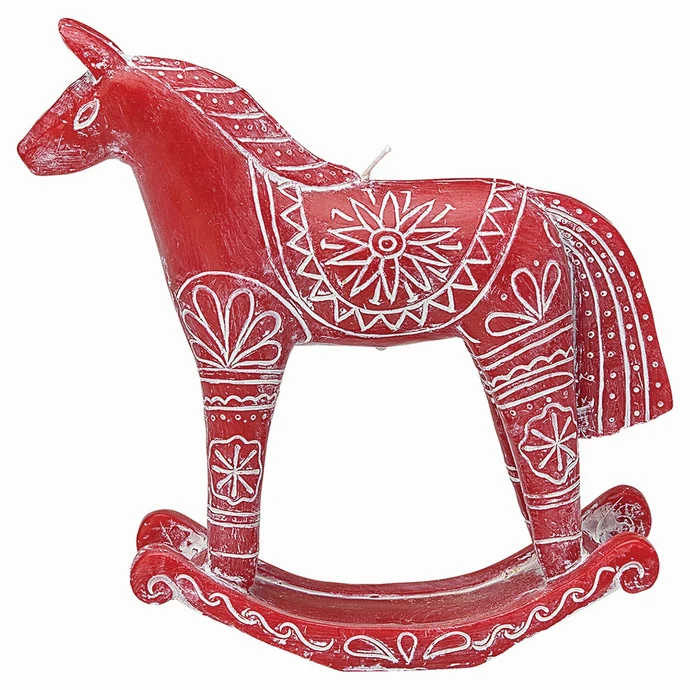 GREEN GATE / Sviečka v tvare koníka Horse Red