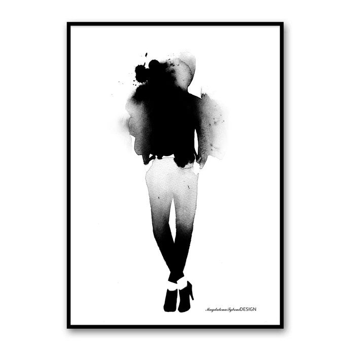 Magdalena Tyboni DESIGN / Akvarelový plagát Fashion 30 x 40 cm