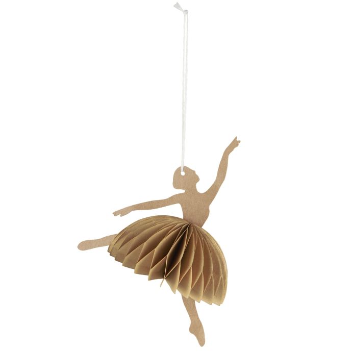 IB LAURSEN / Papierová ozdoba Ballerina Brown Paper