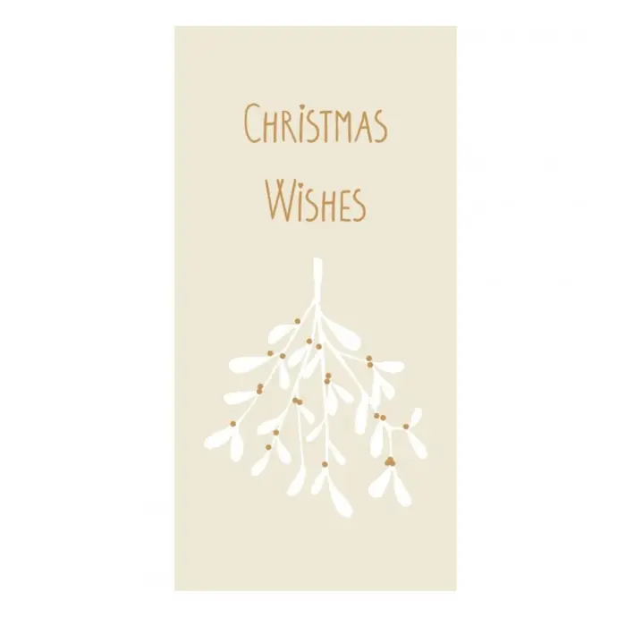 Ib Laursen / Papírové ubrousky Christmas Wishes Mistletoe 16 ks