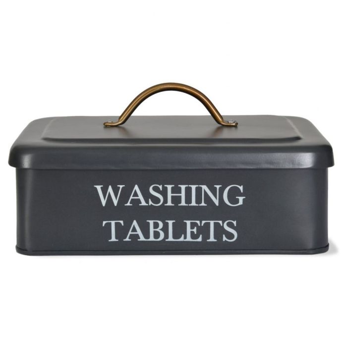Garden Trading / Plechový box na tablety do umývačky Carbon