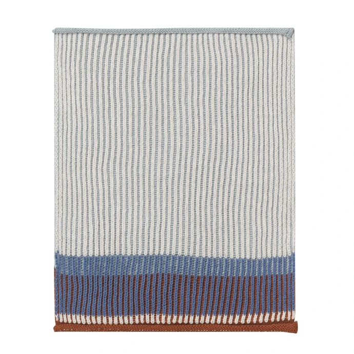 Ferm Living / Pletený hadřík Akin Dull blue - set 2 ks