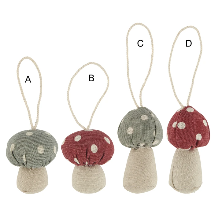 Ib Laursen / Vánoční textilní ozdoba Christmas Mushrooms