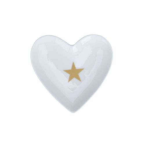 Krasilnikoff / Porcelánový tanierik na čajové vrecká Star Gold
