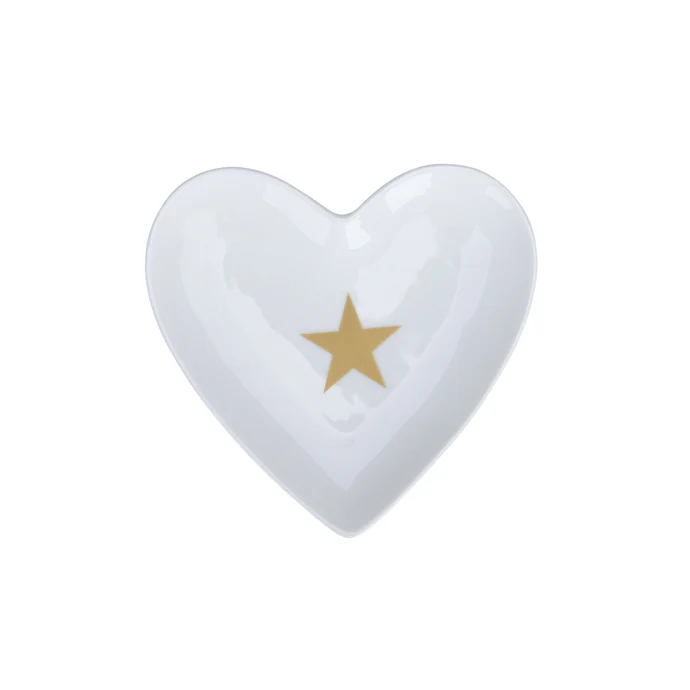 Krasilnikoff / Porcelánový talířek na čajové sáčky Star Gold 10 cm