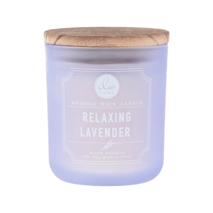 dw HOME / Vonná svíčka s dřevěným knotem Relaxing Lavender 326 g