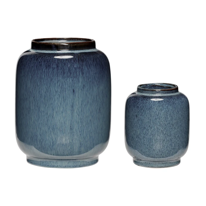 Hübsch / Keramická váza Blue Ceramic