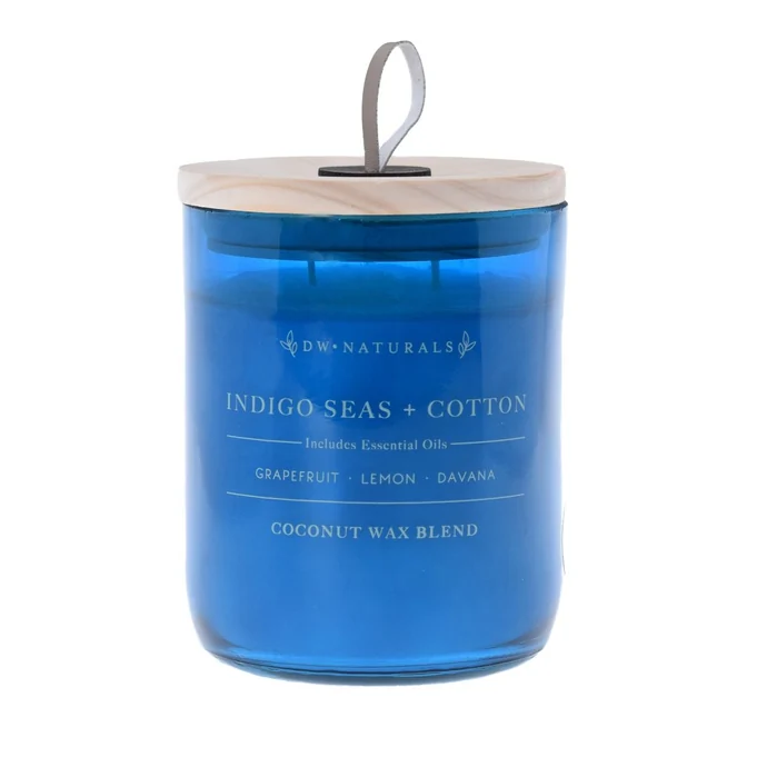 dw HOME / Vonná svíčka ve skle Indigo Seas and Cotton 500g