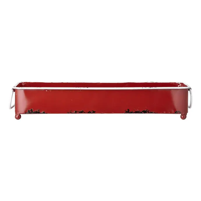 Bloomingville / Kovový dekoratívny box Vintage Red Tray