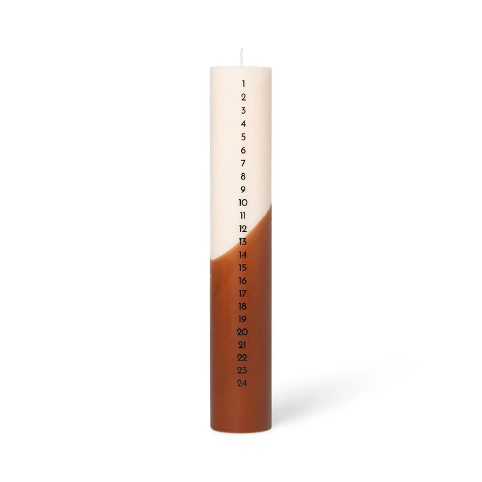 ferm LIVING / Adventní svíčka s čísly Amber 30cm