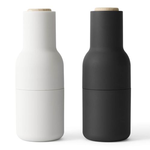 MENU / Mlynček na soľ a korenie Bottle Ash/Carbon Beech - set 2 ks