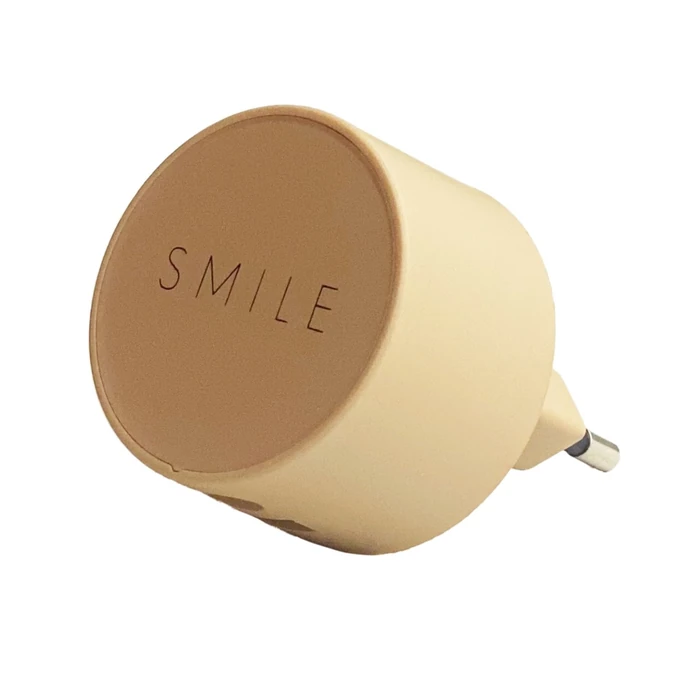 DESIGN LETTERS / Rýchlonabíjačka Beige/Smile (25W)