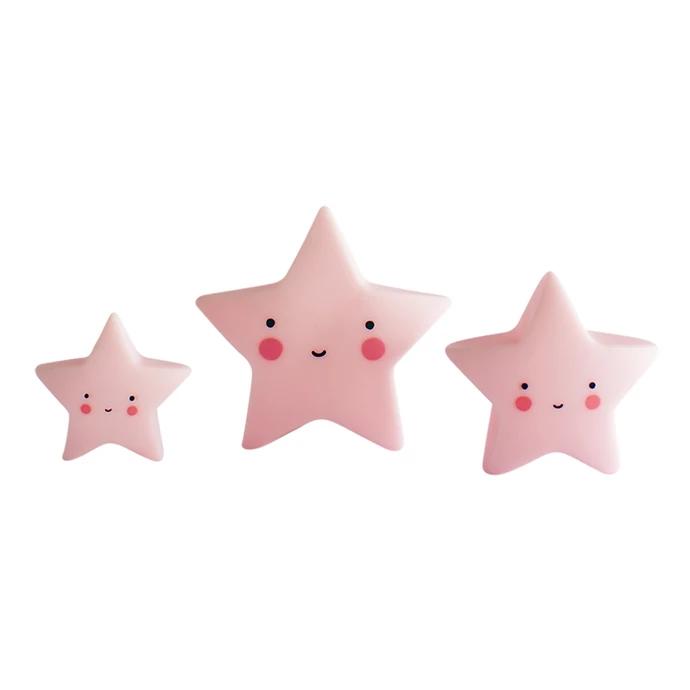 A Little Lovely Company / Mini plastová figúrka Star Pink - 3 ks