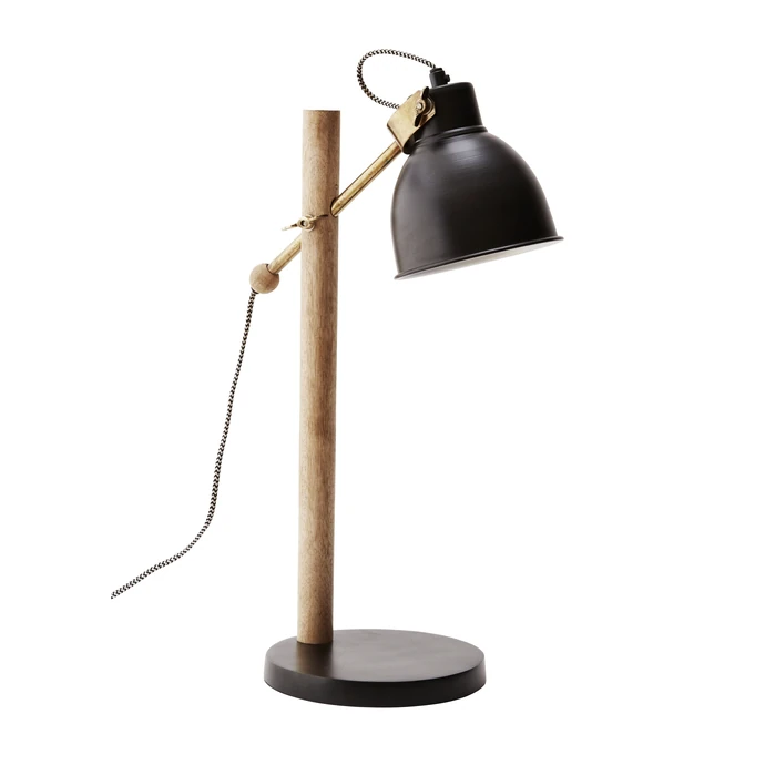 MADAM STOLTZ / Stolní směrovatelná lampa Black/wood