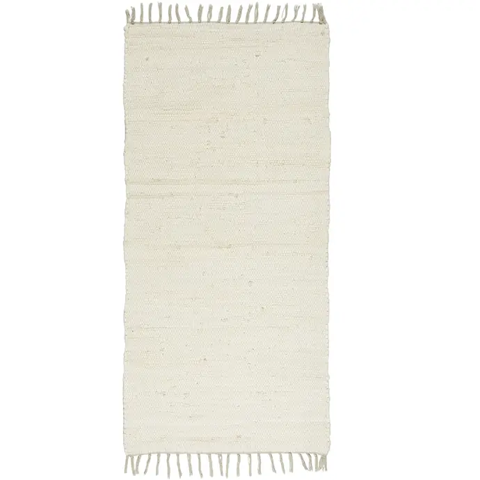 IB LAURSEN / Bavlnený behúň na podlahu Cream 120 x 60 cm