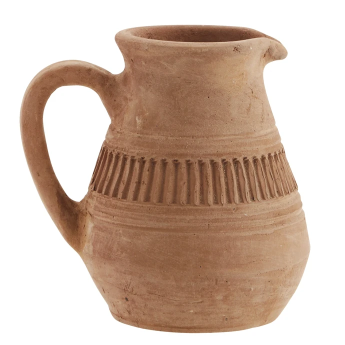 MADAM STOLTZ / Dekorativní váza Terracotta Natural 15 cm