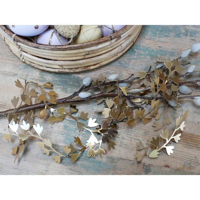 Chic Antique / Veľkonočná girlanda Gold Vine 150 cm