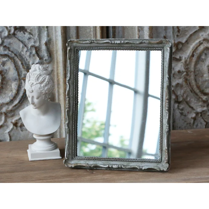 Chic Antique / Zrcadlo v dřevěném rámu French Grey
