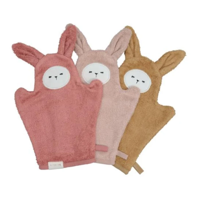 Fabelab / Dětské žínky Bunny Old Rose - set 3 ks