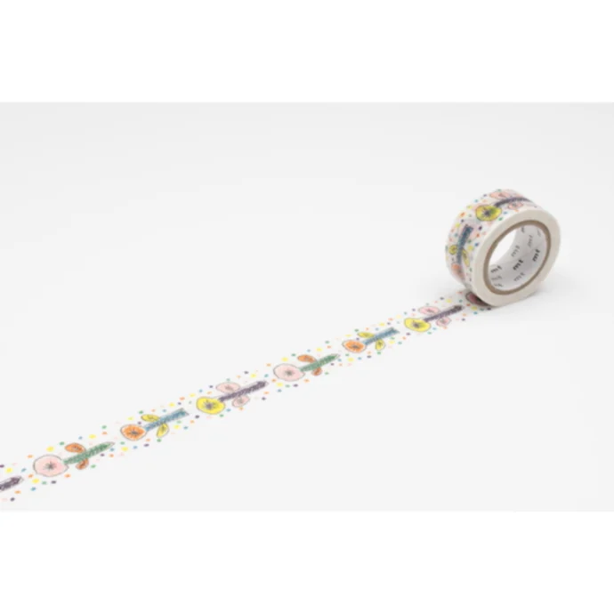mt / Dizajnová samolepiaca páska Mina - Flower White