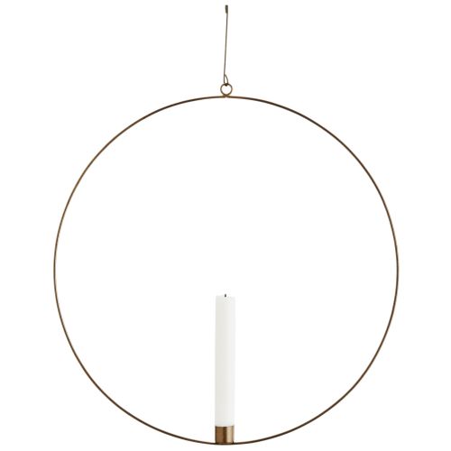 MADAM STOLTZ / Závěsný kruh na dekorování se svícnem 40 cm