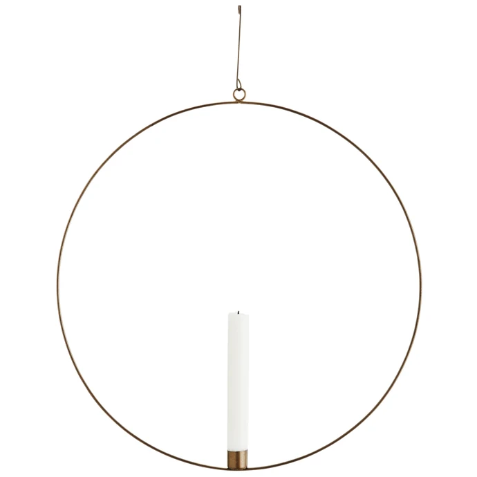 MADAM STOLTZ / Závěsný kruh na dekorování se svícnem 40 cm