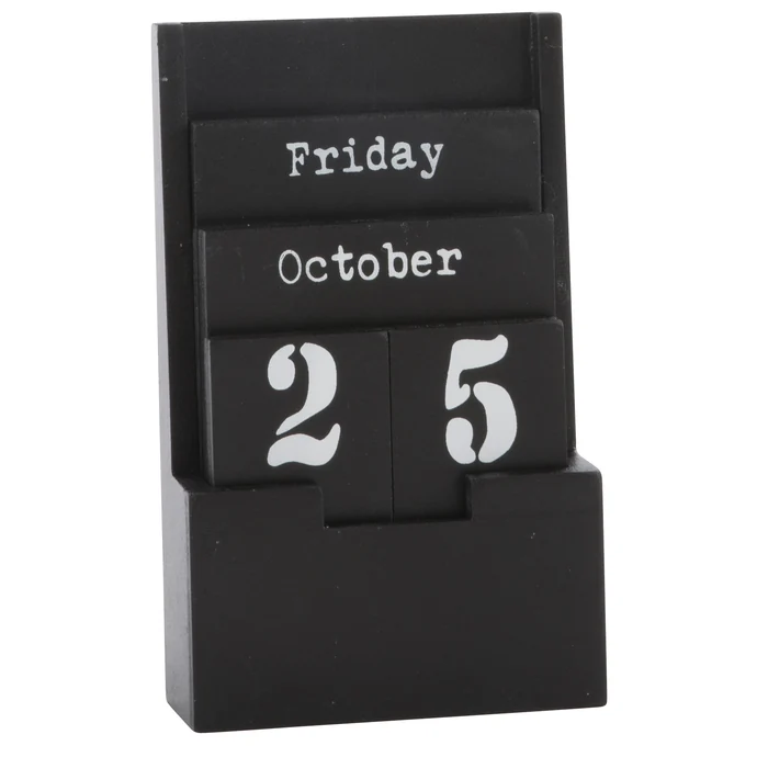 IB LAURSEN / Drevený stolový kalendár Black White
