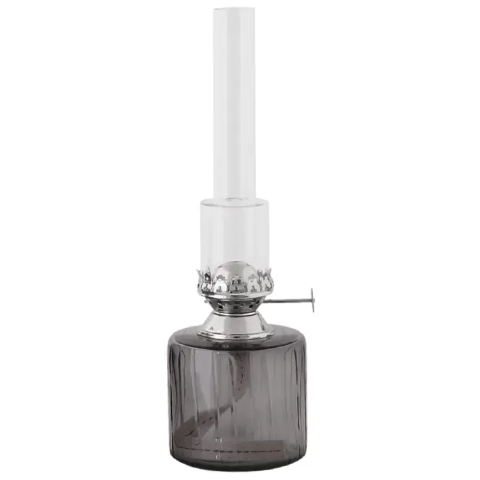 Strömshaga / Skleněná petrolejová lampa Straight Smoke Grey Small