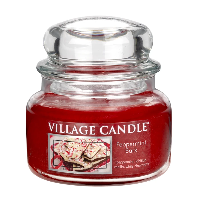 VILLAGE CANDLE / Svíčka ve skle Peppermint Bark - malá