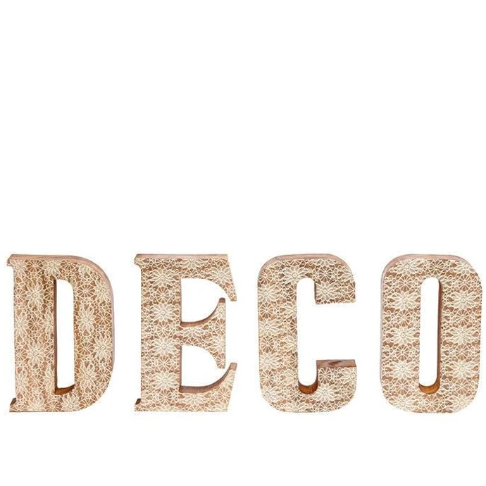 Hübsch / Dřevěný dekorativní nápis Deco