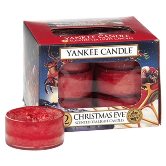 Yankee Candle / Čajové sviečky Yankee Candle 12ks - Christmas Eve
