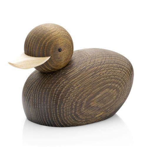 Lucie Kaas / Dřevěná figurka Duck Smoked Oak - small