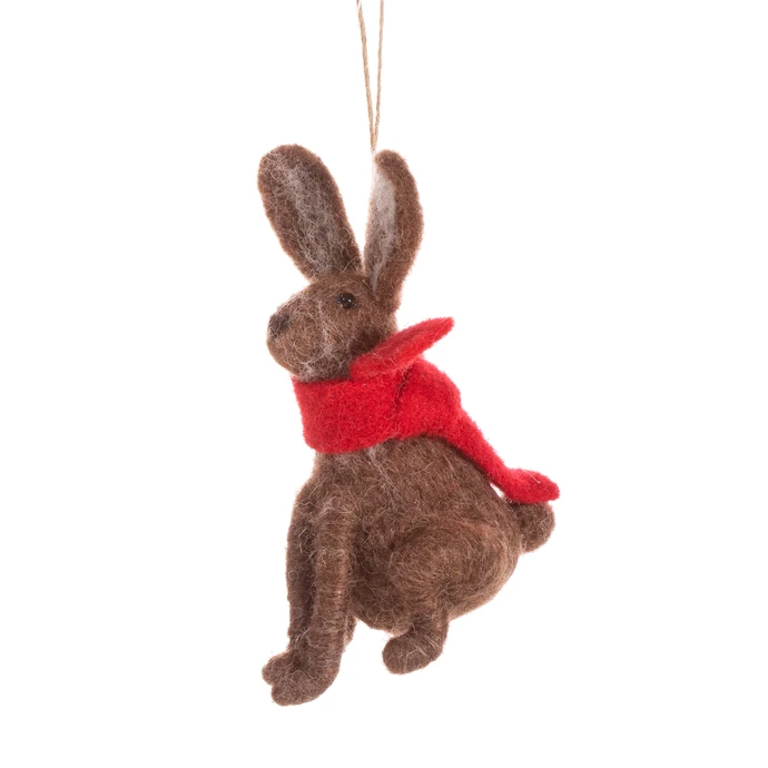 sass & belle / Plstená vianočná ozdoba Hare