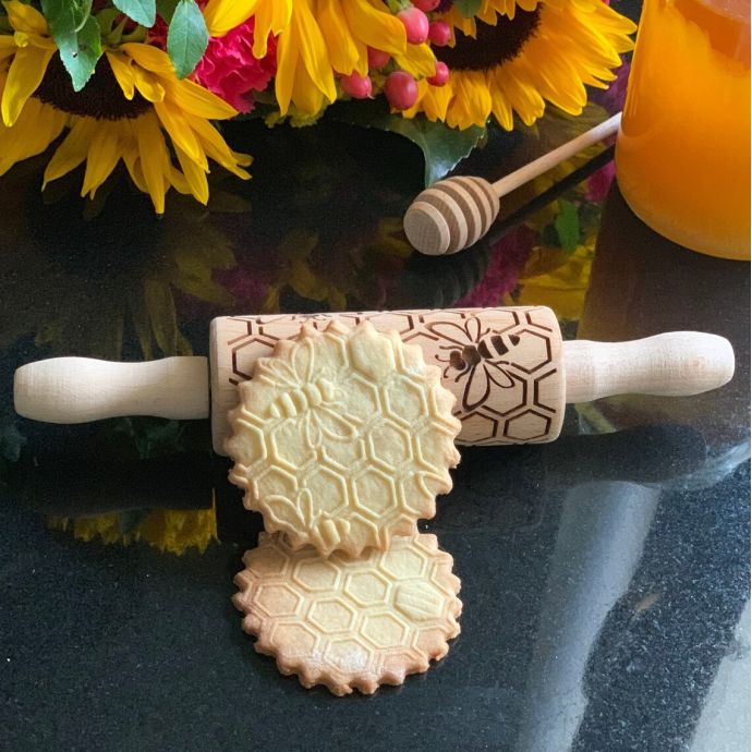 Goody Woody / Embosovaný valček na cesto Honeycomb - malý