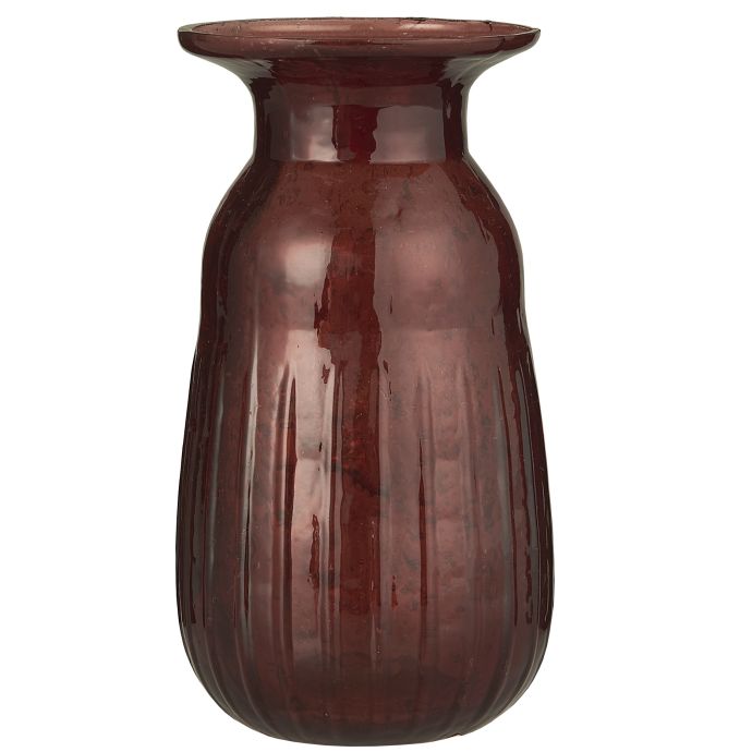 IB LAURSEN / Sklenená váza Hyacinth Pebbled Glass Coral Almond