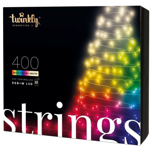 Twinkly / Inteligentná LED svetelná reťaz Twinkly Strings Multicolor + White - 400 žiaroviek