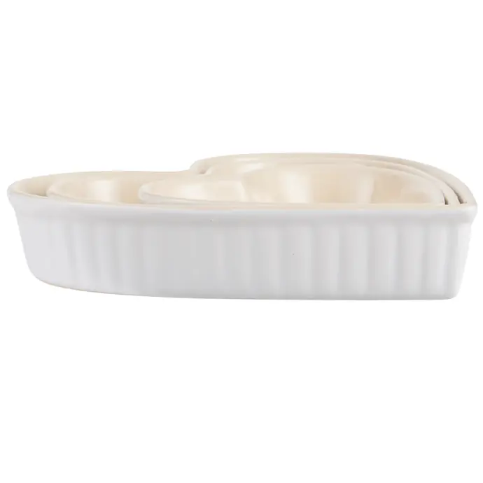 Ib Laursen / Zapékací mísy Heart Mynte Pure White
