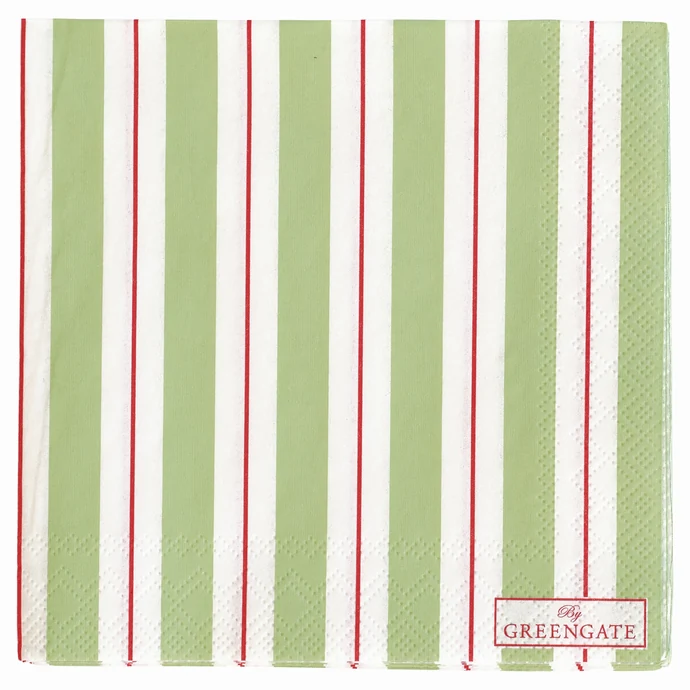 GREEN GATE / Papierové obrúsky Elinor green - menšie