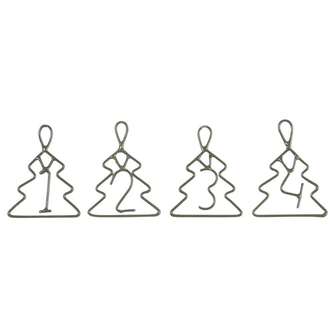 IB LAURSEN / Kovové štítky na adventné dekorácie Trees Grey 1-4