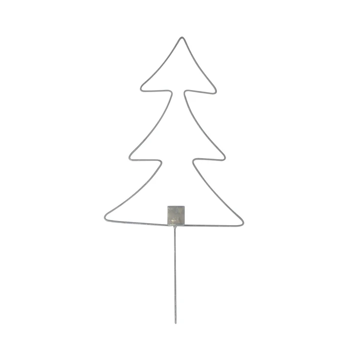 Krasilnikoff / Vianočný zapichovací svietnik Tree Zinc