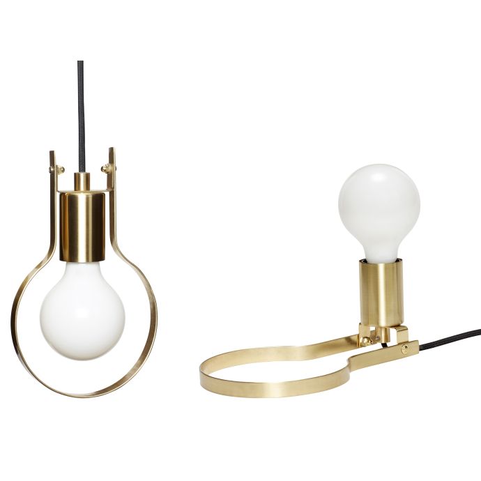 Hübsch / Závesná/stolná lampa Bulb Brass 2v1