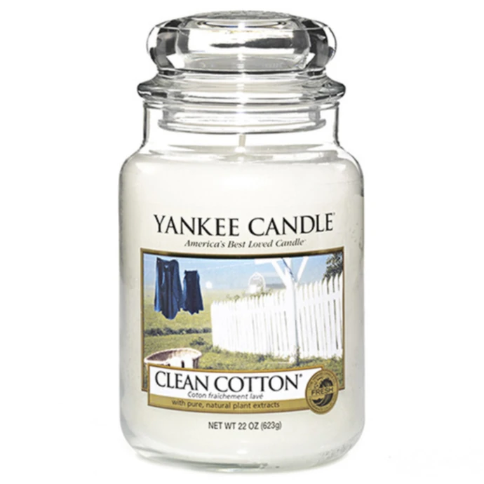 Yankee Candle / Svíčka Yankee Candle 623gr - Clean Cotton