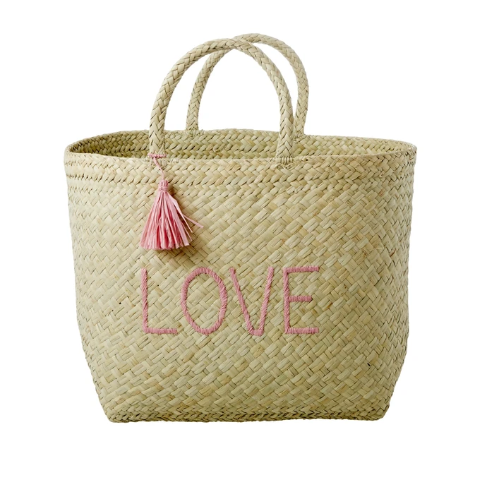 rice / Ručně pletená nákupní taška Raffia Love