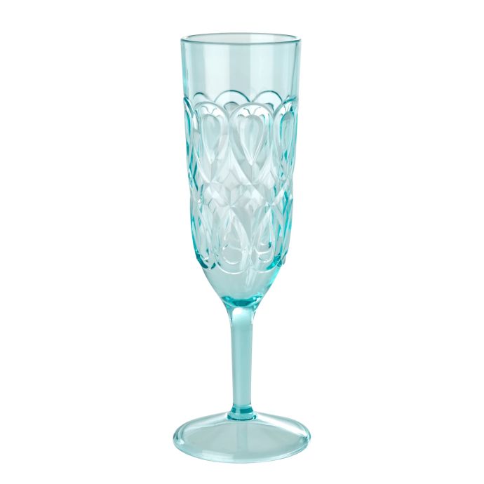rice / Pohár na šampanské Acrylic Swirly Embossed Mint