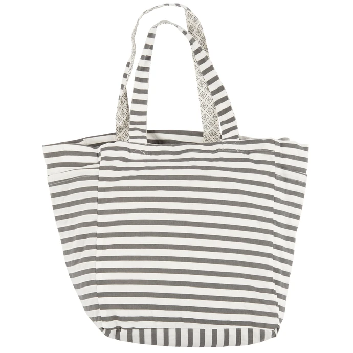 IB LAURSEN / Plátěná taška Grey Stripes