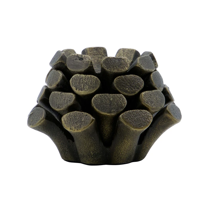 House Doctor / Kovový svícen Pine Cone Antique Brass